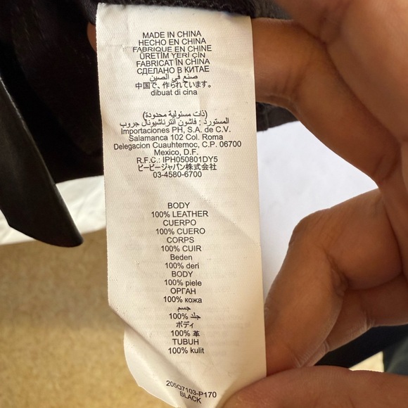 BEBE Black Leather/ fabric Pencil Skirt size 2 - Picture 12 of 13
